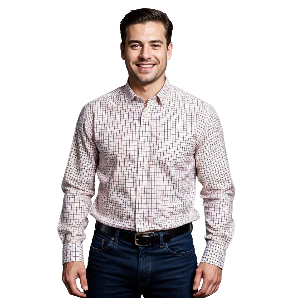 Branford Red & Blue Check Lounge Shirt Men’s