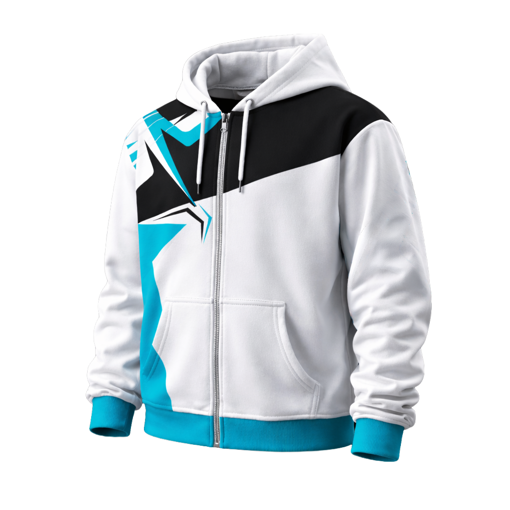 Dye Sublimated Stretch Fleece Full Zip Hoodie