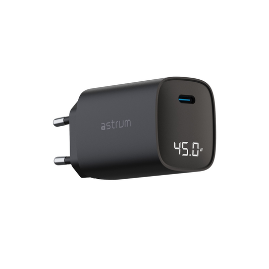 WATZ45L 45W PD Wall Charger USB-C LCD BK