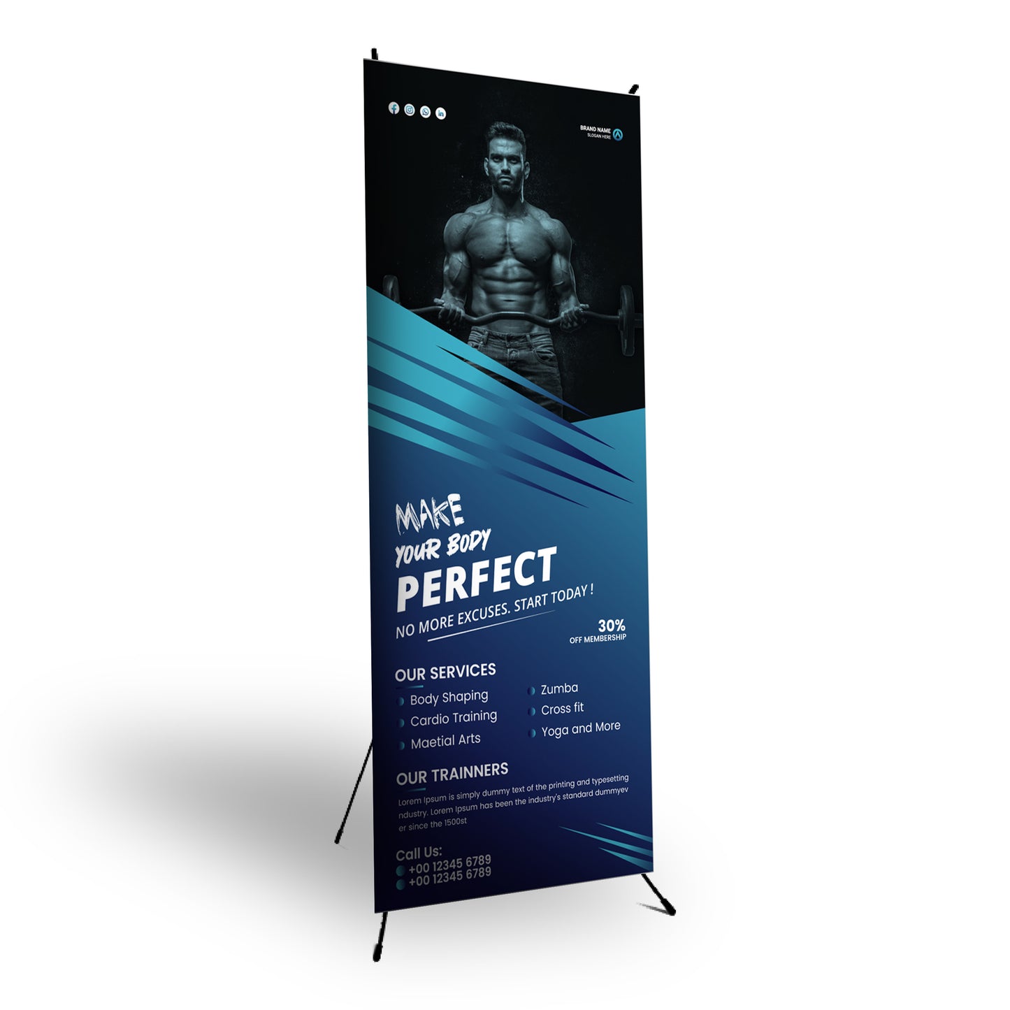 X-Frame Banner 0.6 x 1.6m, PVC, Print Only.