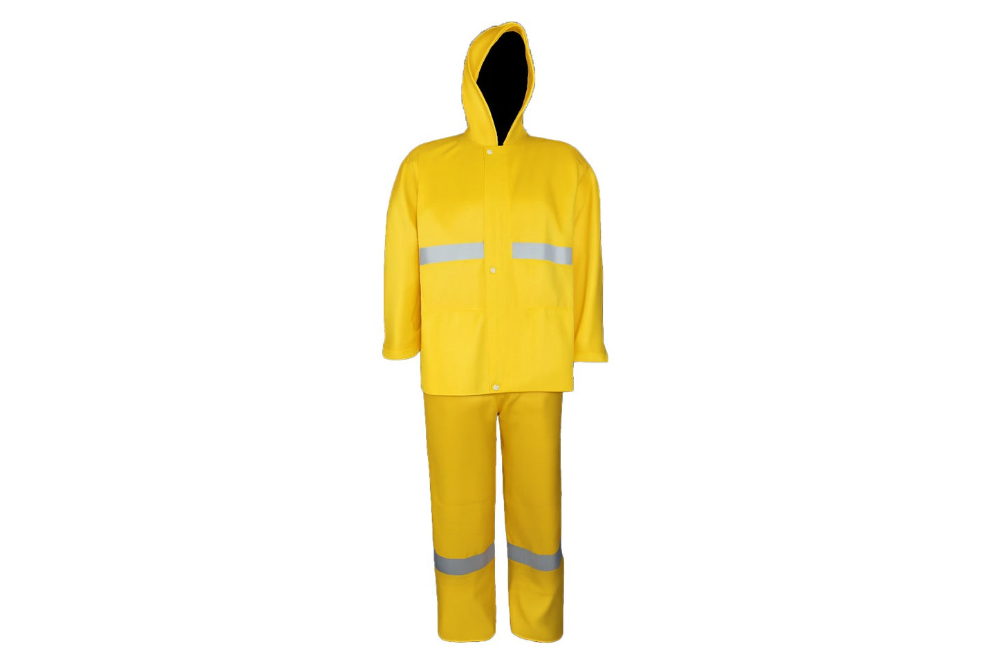 PVC Rubberised Rain Suit With Reflective Tape