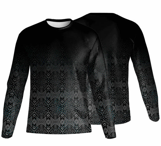 Unisex Long Sleeve Crew Neck T-Shirt | Drop Needle Square | Africa Design