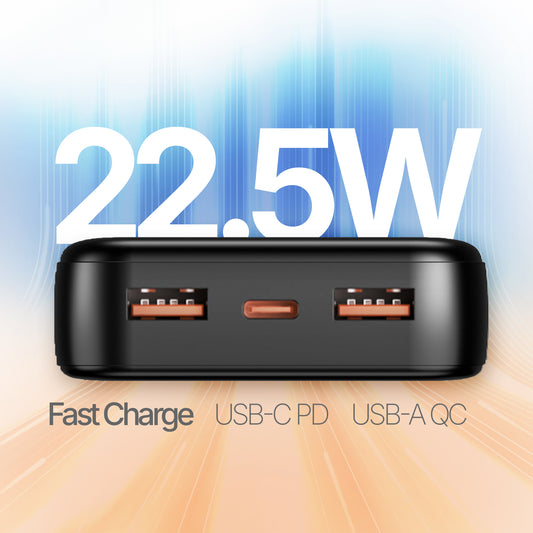 Power Bank Dual USB Fast Charging PD20W QC3.022.5W 30000mAh - PB365