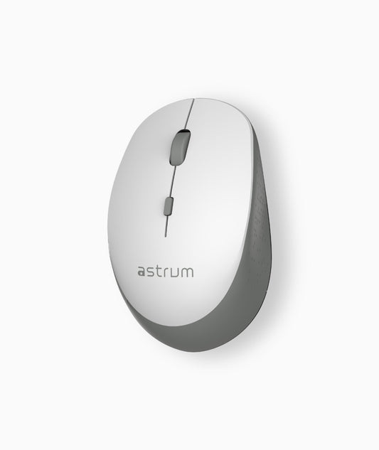 Wireless Optical Mouse -2.4GHz,1600DPI,4 Buttons, Silent Click - MW210 - White, Grey