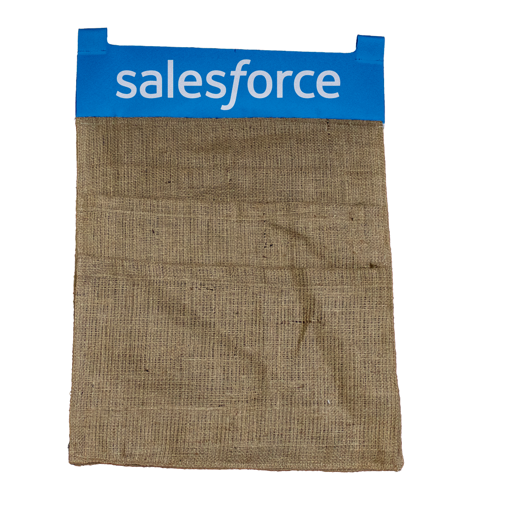 Moringa Hessian / Fabric Mix Hanging Office Organiser