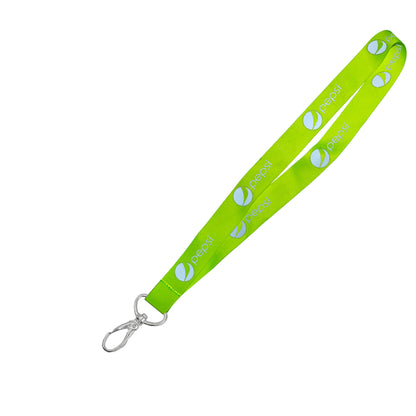 Hi-Viz Lanyard Silver Reflective Print D/Sided with Lobster Clip
