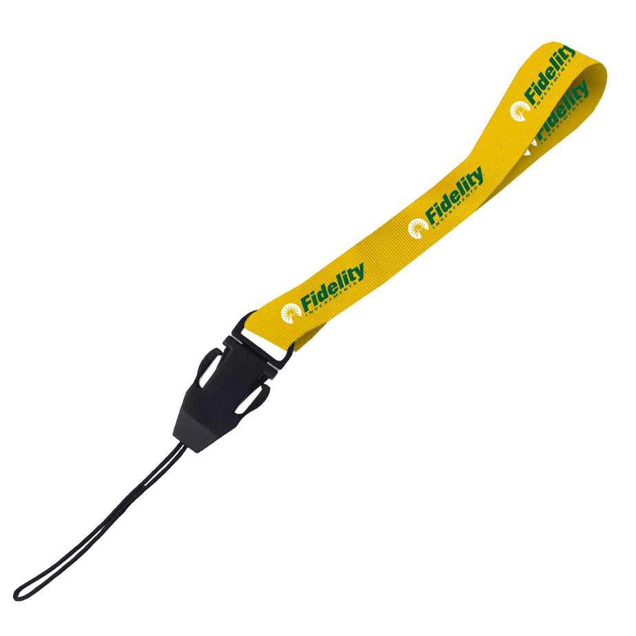 Hi-Viz Wrist Phone Strap DTF Print D/Sided with Cellphone Clip