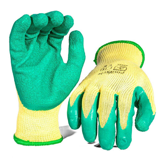 Progrip Latex Green Glove Crinkle Palm – Pack Of 12 Pairs