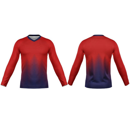 V-Neck Long Sleeve Soccer Shirt | Raglan Sleeves