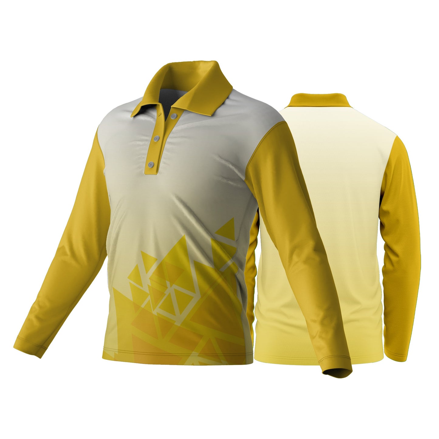 Unisex Dye Sublimated Long Sleeve Golf Shirt | Drop Needle Square | Corporate Design