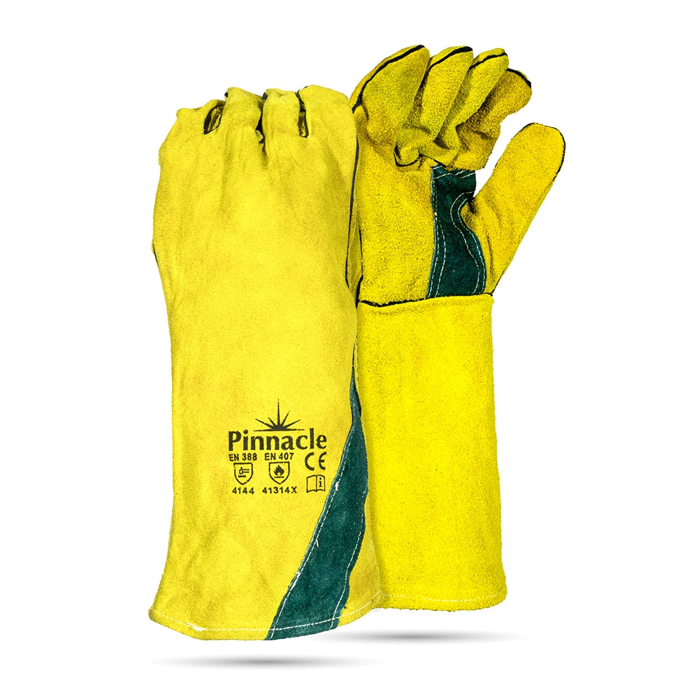 Yellow Welding Glove 8” (Premium) – Pack Of 12 Pairs