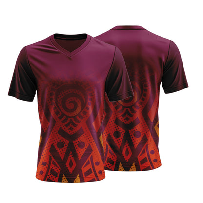 Unisex Short Sleeve V-Neck T-Shirt | Fitted Sleeves