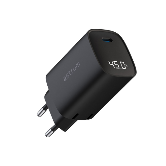 WATZ45L 45W PD Wall Charger USB-C LCD BK