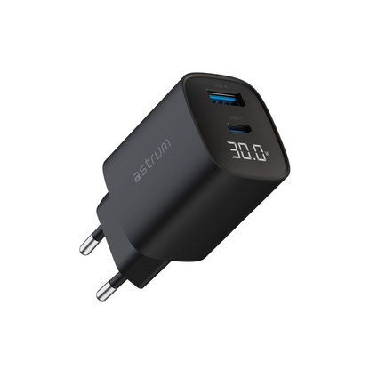 WATZ30L 30W PD Wall Charger USB-C LCD BK