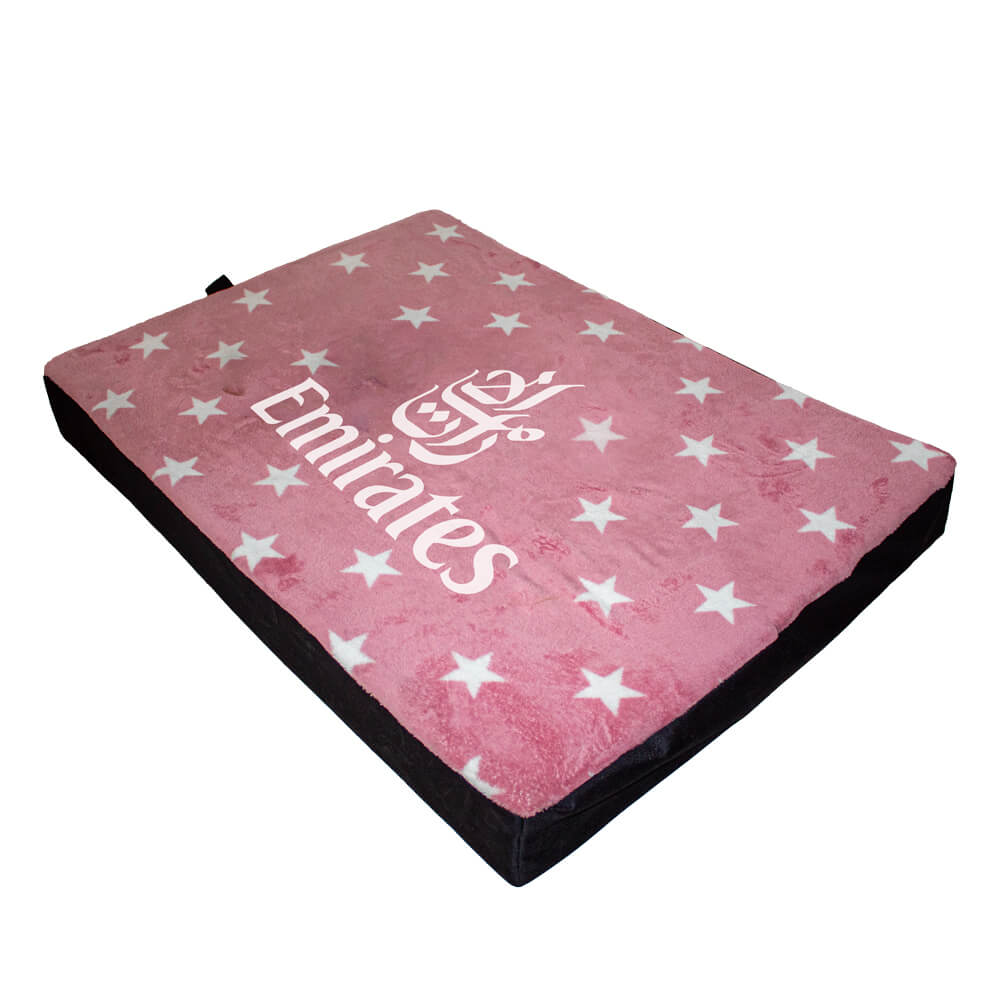 Luna Medium Pet Bed with Removable Mongolian Fleece Cover With Canvas Base