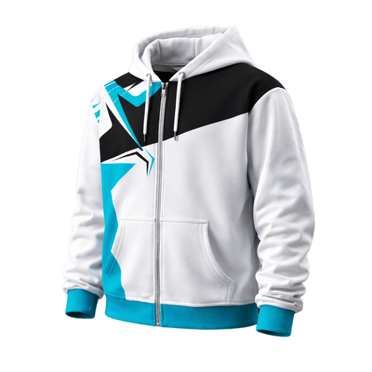 Dye Sublimated Stretch Fleece Full Zip Hoodie