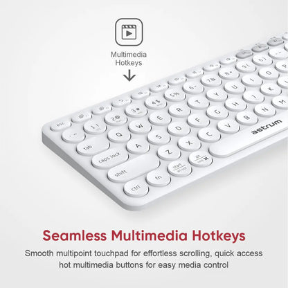 Dual Mode Mini Wireless Keyboard - KT200 - White