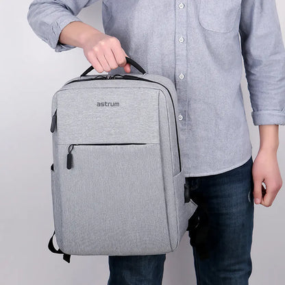 Backpack Travel Bag 15" USB Port and Multi-Pocket Design Grey - LB200