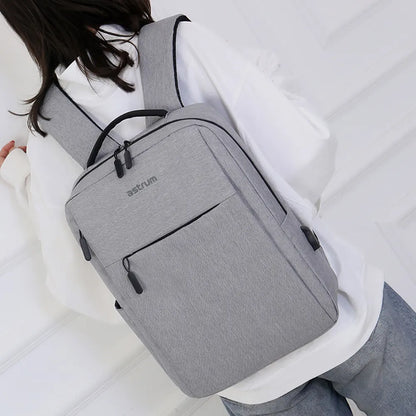 Backpack Travel Bag 15" USB Port and Multi-Pocket Design Grey - LB200