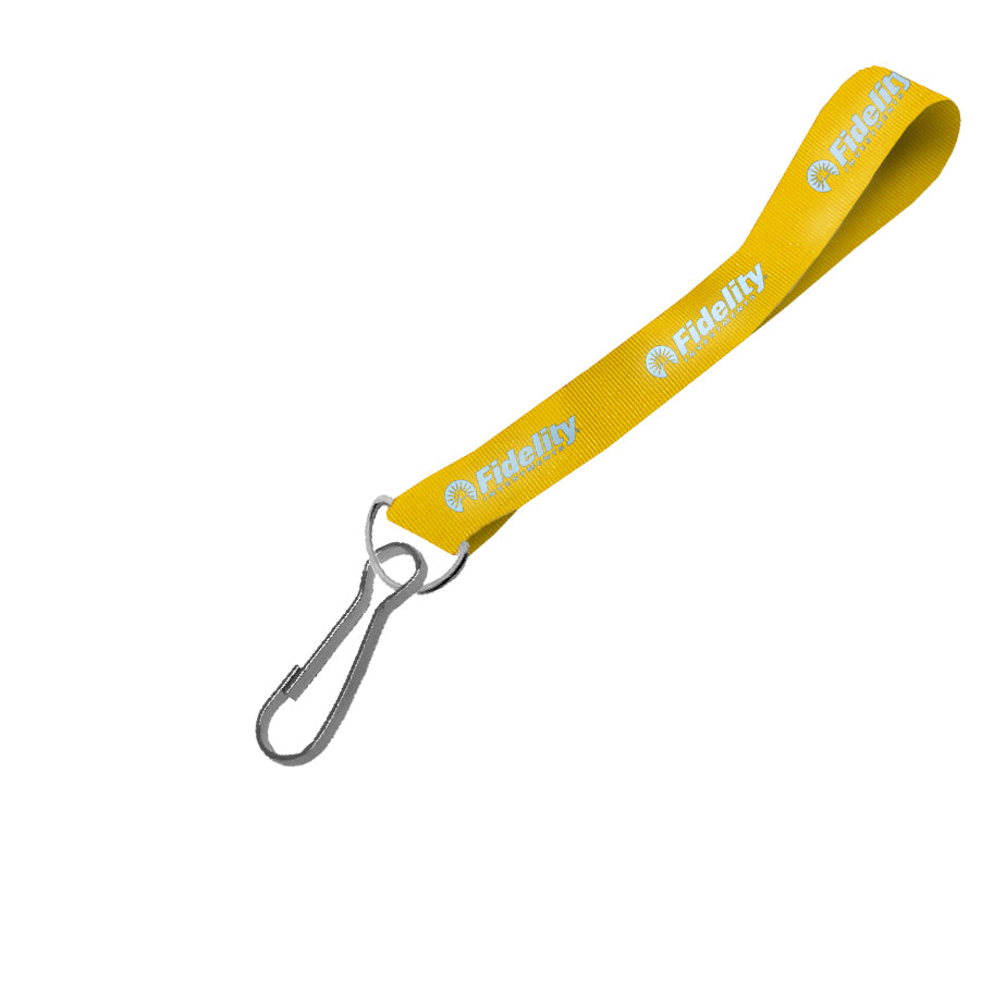 Hi-Viz Wrist Phone Strap Silver Reflective Print S/Sided with Swivel Hook