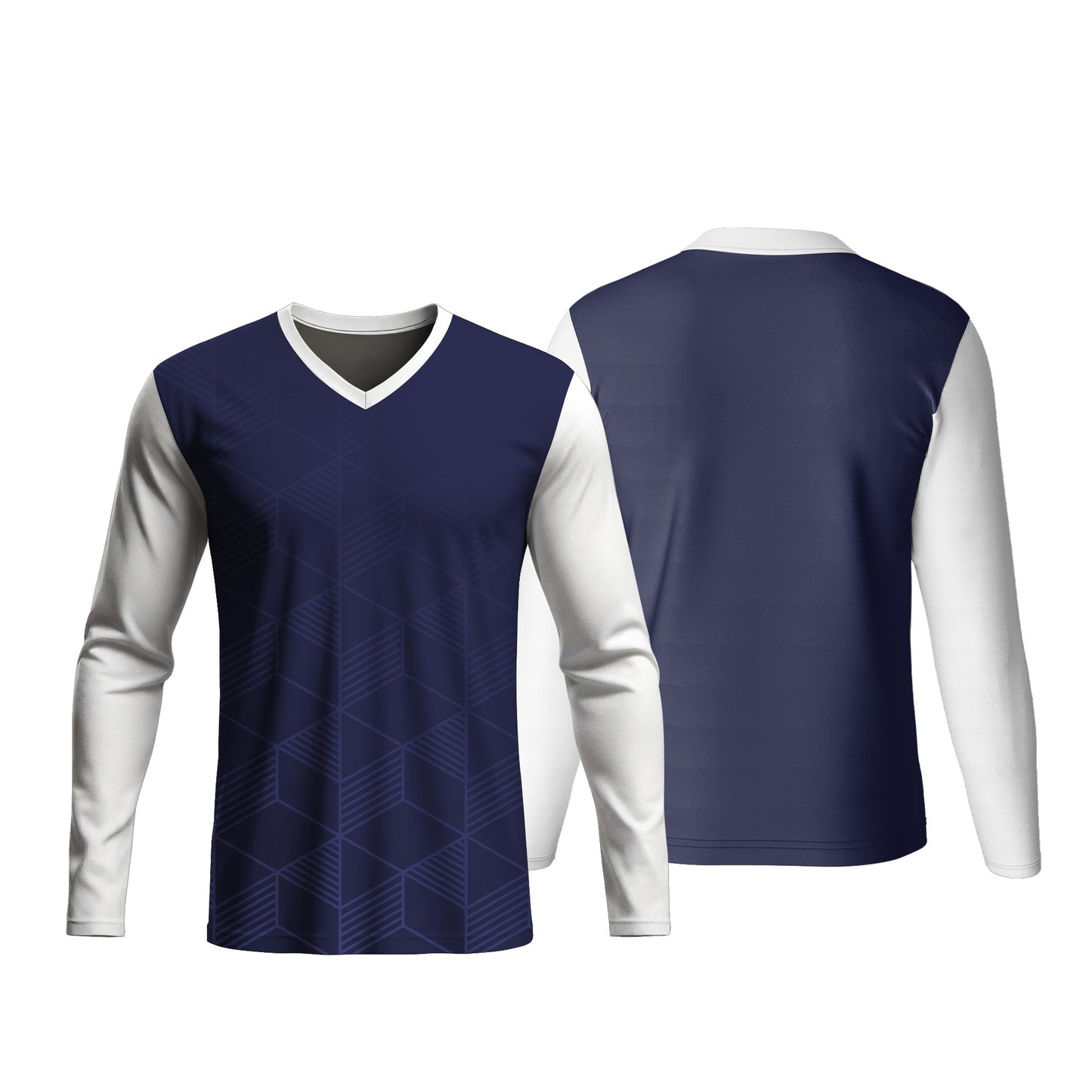 Unisex Dye Sublimated Long Sleeve V-Neck T-Shirt | Birdseye | Corporate Design