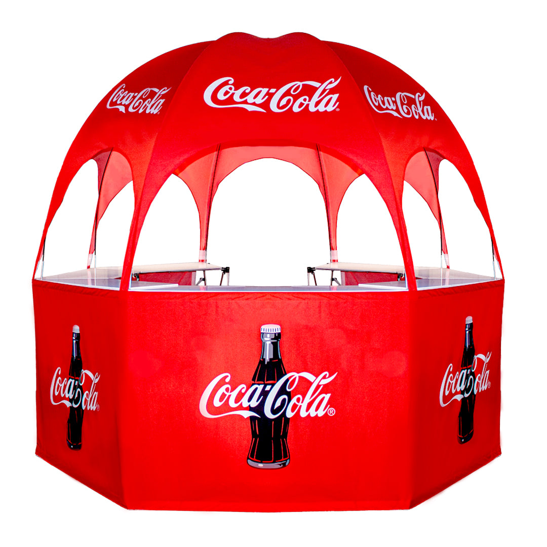 Octagon Event Kiosk With Canopy And Shelves