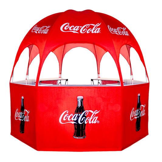 Octagon Event Kiosk With Canopy And Shelves