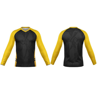 Kids V-Neck Long Sleeve Soccer Shirt | Raglan Sleeves