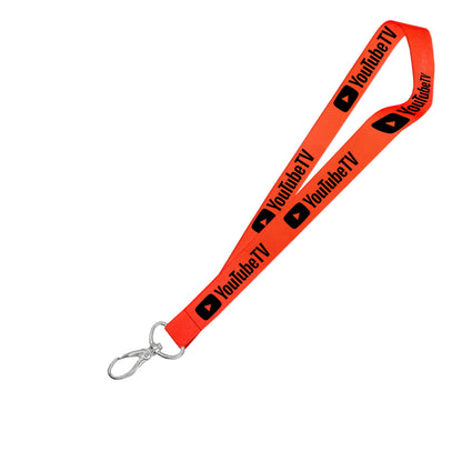 Hi-Viz Lanyard Black Sublimation Print D/Sided with Snap Hook