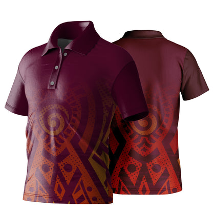 Unisex Golf Shirt | Drop Needle Square | Africa Design
