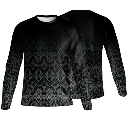 Unisex Long Sleeve Crew Neck T-Shirt | Pique Knit | Africa Design