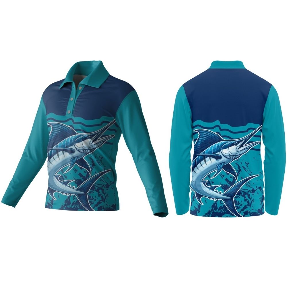 Kids Fishing Golfer Long Sleeve | Fitted Sleeve