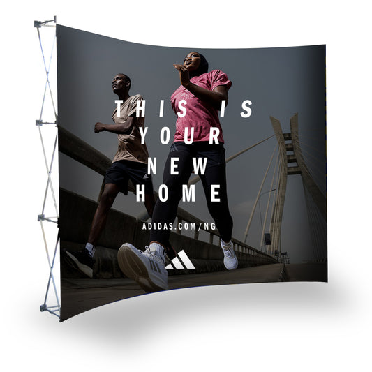Curved Bannerwall 2.85 x 2.25m, Print Only
