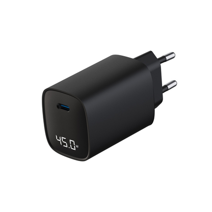 WATZ45L 45W PD Wall Charger USB-C LCD BK