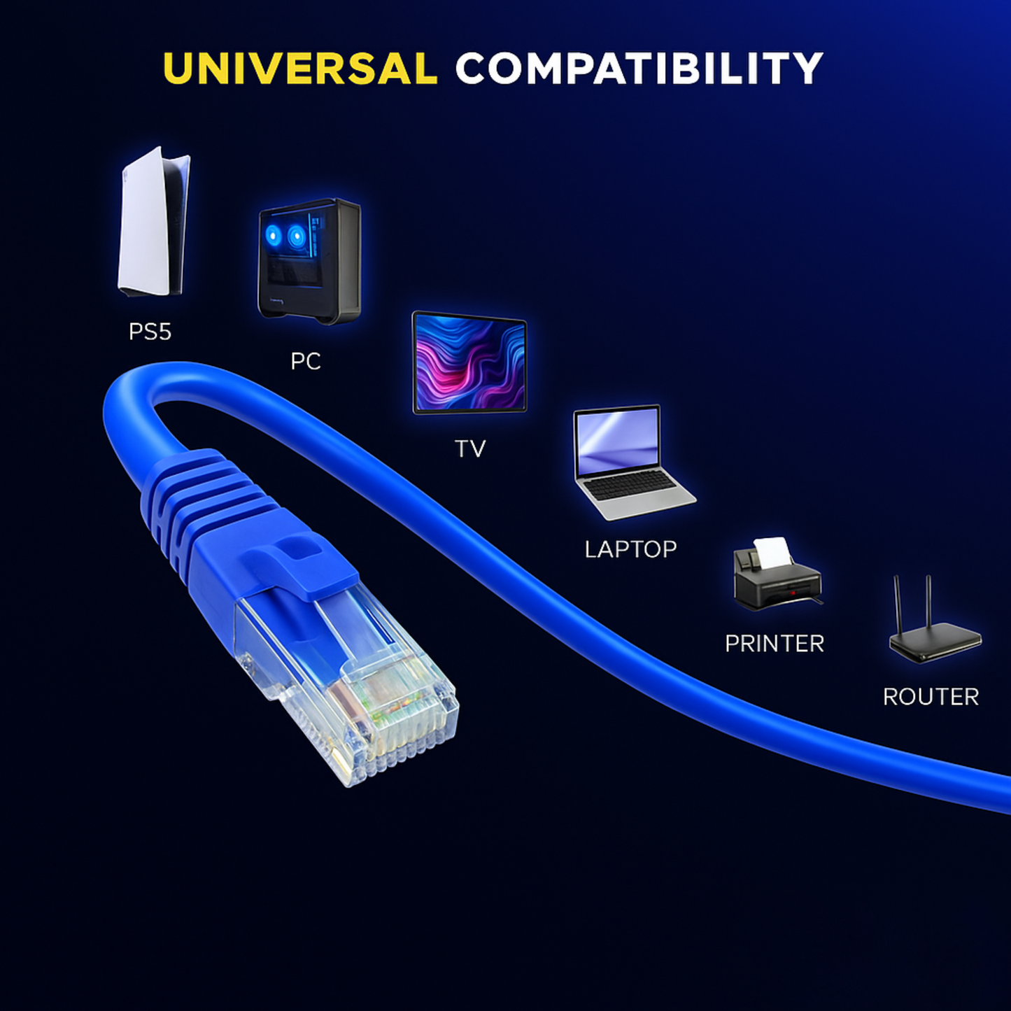 NT202  Cat5e Ethernet Network Patch 2.0m Cable