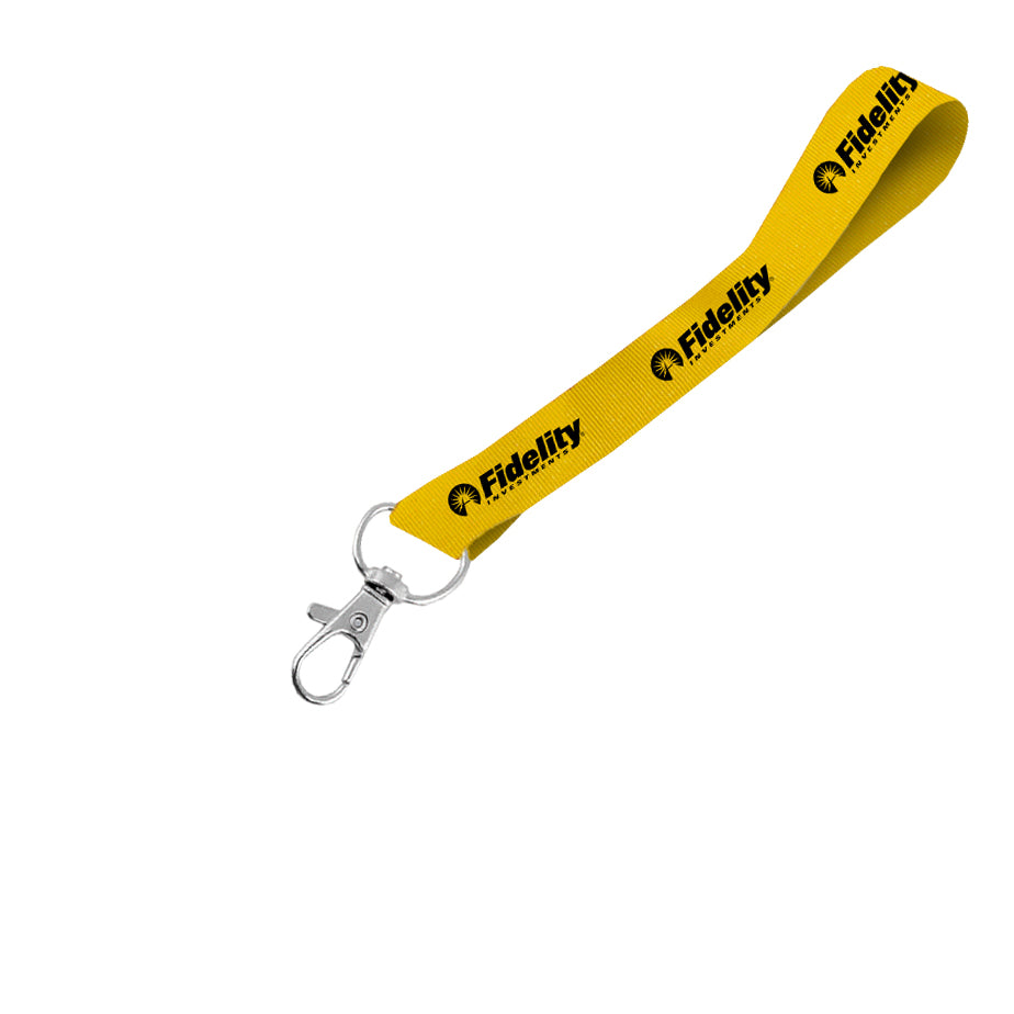 Hi-Viz Wrist Phone Strap Black Sublimation Print S/Sided with Snap Hook