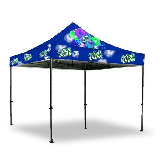 Gazebo 3 x 3m, Dye Sub, Econo Steel, Complete