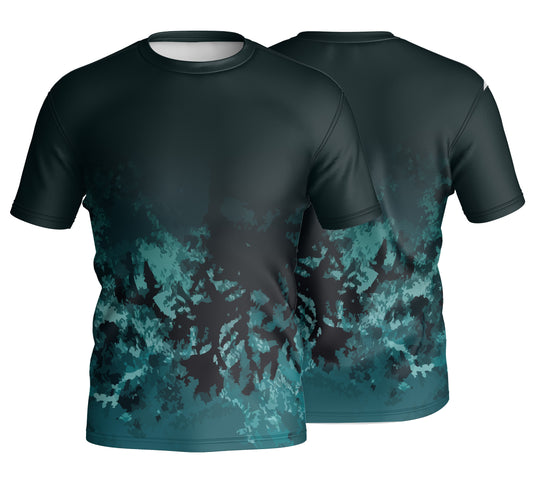 Unisex Short Sleeve Crew Neck T-Shirt | Drop Needle Square | Camo Design