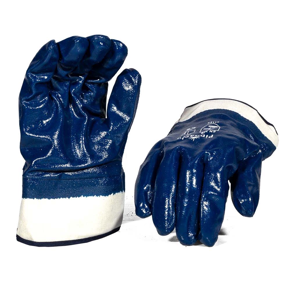 Blue Nitrile Glove Safety Cuff Size 10 – Pack Of 12 Pairs