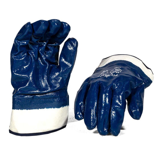 Blue Nitrile Glove Safety Cuff Size 10 – Pack Of 12 Pairs