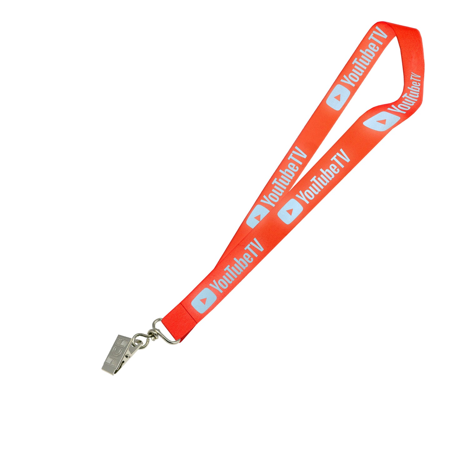 Hi-Viz Lanyard Silver Reflective Print D/Sided with Crocodile Clip