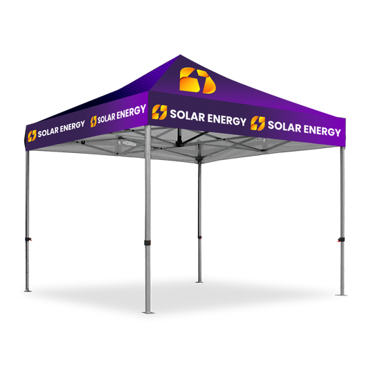 Gazebo 3 x 3m, UV Print, Hexagon Steel, Complete