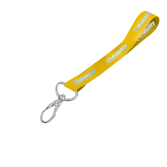 Hi-Viz Wrist Phone Strap Silver Reflective Print D/Sided with Lobster Clip
