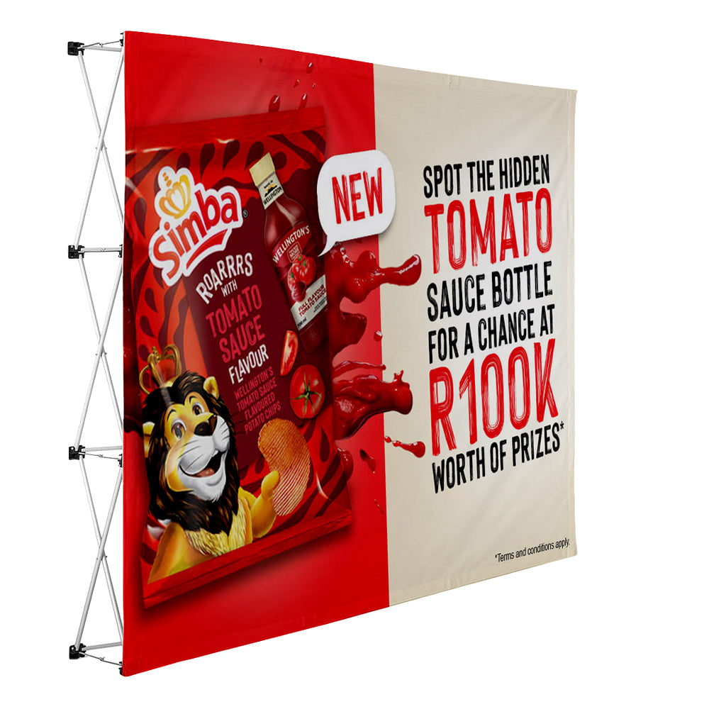 Bannerwall 3 x 2.25m, Supplied Complete
