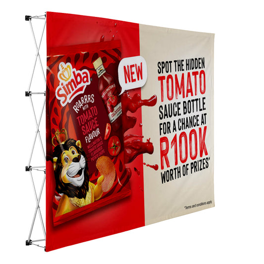 Bannerwall 3 x 2.25m, Supplied Complete