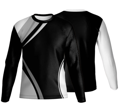 Unisex Dye Sublimated Long Sleeve Crew Neck T-Shirt | Drop Needle Square | Corporate Design