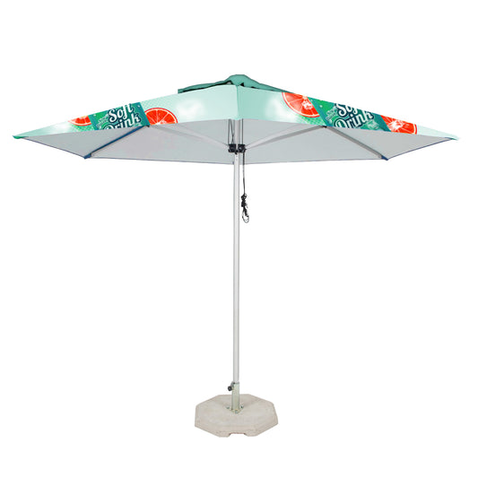 Umbrella 3m x 3m, Dye Sub, Hexagon 6-Panel, Complete