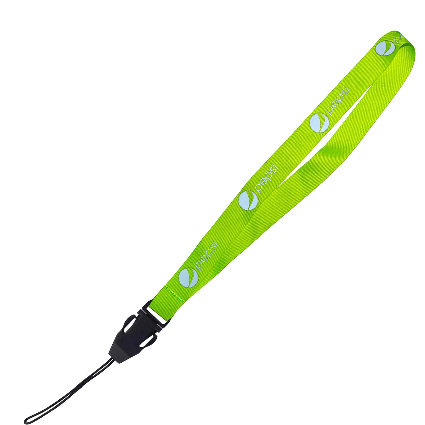 Hi-Viz Lanyard Silver Reflective Print S/Sided with Cellphone Clip