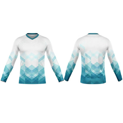 V-Neck Long Sleeve Soccer Shirt | Raglan Sleeves