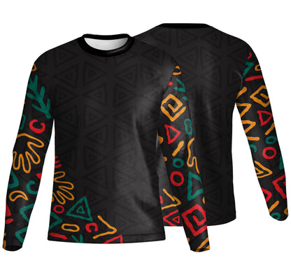 Unisex Long Sleeve Crew Neck T-Shirt | Sport Tec | Africa Design